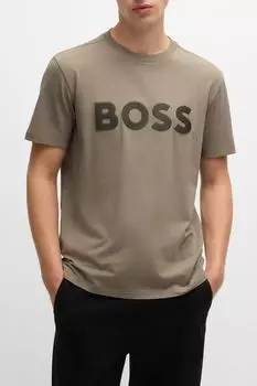 Футболка хлопковая с логотипом BOSS
