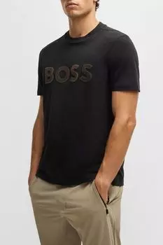 Футболка хлопковая с логотипом BOSS