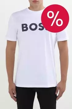 Футболка хлопковая с логотипом BOSS