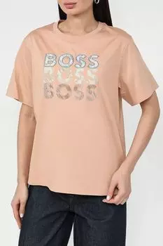 Футболка хлопковая с логотипом BOSS
