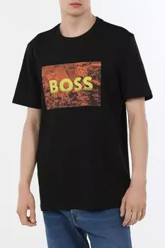 Футболка хлопковая с логотипом BOSS