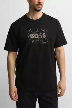 Футболка хлопковая с логотипом BOSS