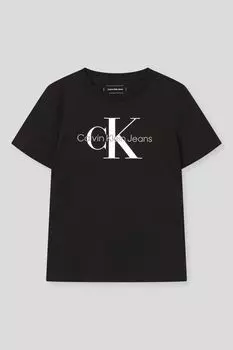 Футболка хлопковая с логотипом Calvin Klein Jeans