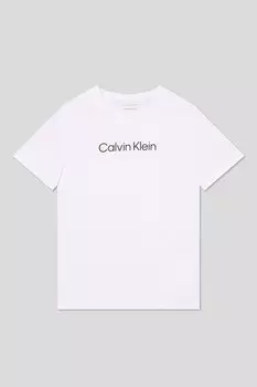 Футболка хлопковая с логотипом Calvin Klein Jeans
