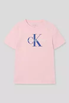 Футболка хлопковая с логотипом Calvin Klein Jeans