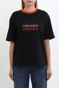 Футболка хлопковая с логотипом COLORPLAY