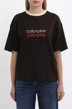 Футболка хлопковая с логотипом COLORPLAY