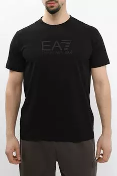 Футболка хлопковая с логотипом Ea7