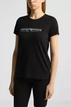 Футболка хлопковая с логотипом EMPORIO ARMANI