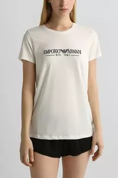 Футболка хлопковая с логотипом EMPORIO ARMANI
