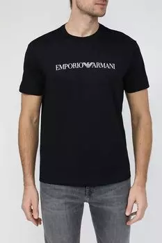 Футболка хлопковая с логотипом EMPORIO ARMANI