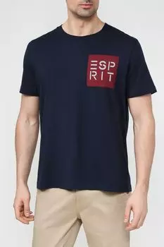 Футболка хлопковая с логотипом Esprit Casual