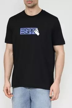 Футболка хлопковая с логотипом Esprit Casual