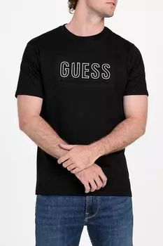 Футболка хлопковая с логотипом Guess