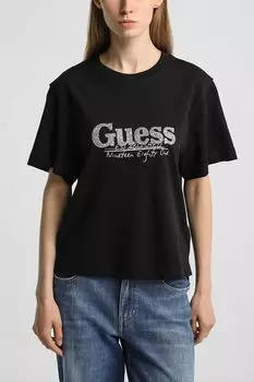 Футболка хлопковая с логотипом Guess