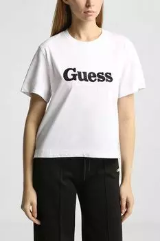 Футболка хлопковая с логотипом Guess