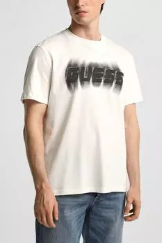 Футболка хлопковая с логотипом Guess