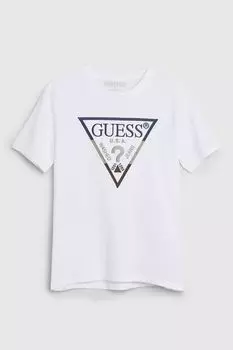 Футболка хлопковая с логотипом Guess