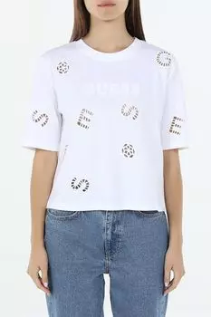 Футболка хлопковая с логотипом Guess