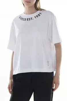 Футболка хлопковая с логотипом Guess
