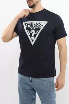 Футболка хлопковая с логотипом Guess