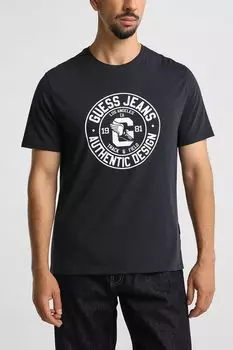 Футболка хлопковая с логотипом Guess Jeans