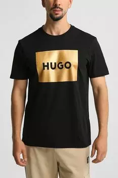 Футболка хлопковая с логотипом HUGO