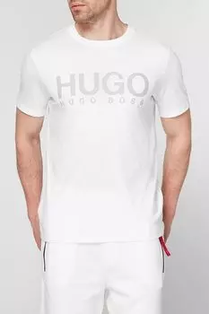 Футболка хлопковая с логотипом HUGO