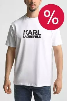 Футболка хлопковая с логотипом Karl Lagerfeld
