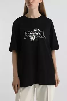 Футболка хлопковая с логотипом Karl Lagerfeld