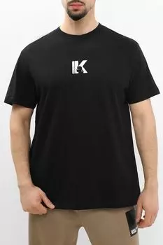 Футболка хлопковая с логотипом Karl Lagerfeld Jeans