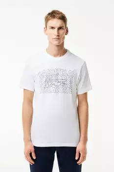 Футболка хлопковая с логотипом Lacoste