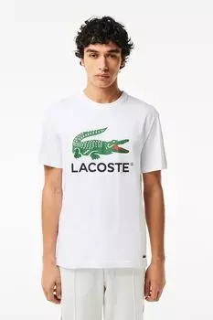 Футболка хлопковая с логотипом Lacoste