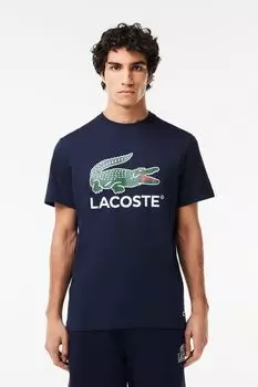 Футболка хлопковая с логотипом Lacoste
