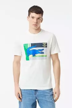 Футболка хлопковая с логотипом Lacoste