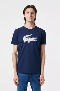Футболка хлопковая с логотипом Lacoste