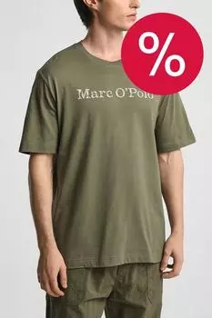 Футболка хлопковая с логотипом Marc O'Polo