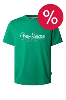 Футболка хлопковая с логотипом PEPE JEANS