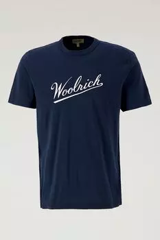Футболка хлопковая с логотипом Woolrich