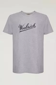 Футболка хлопковая с логотипом Woolrich