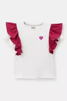 Футболка хлопковая с оборками KIDSPARAD