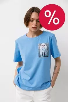 Футболка хлопковая с принтом Автопортрет ARTOGRAPH