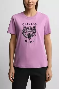 Футболка хлопковая с принтом COLORPLAY