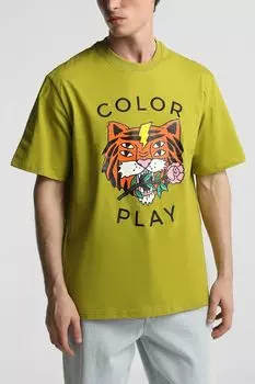 Футболка хлопковая с принтом COLORPLAY