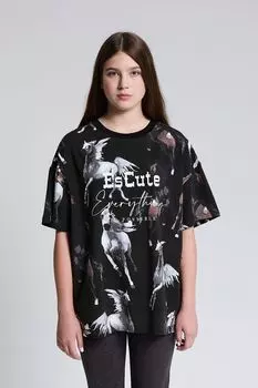 Футболка хлопковая с принтом ESCUTE Young