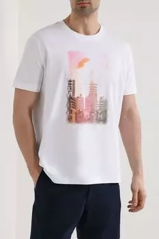 Футболка хлопковая с принтом Esprit Casual
