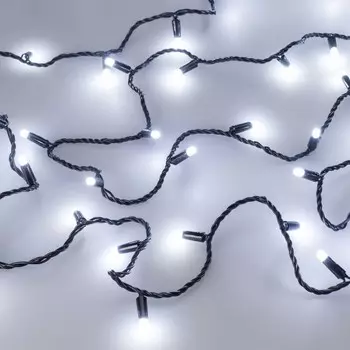 Уличная светодиодная гирлянда Ardecoled нить 230V белый ARD-String-Classic-1000-Black-100Led-Milk-Pulse White 031652