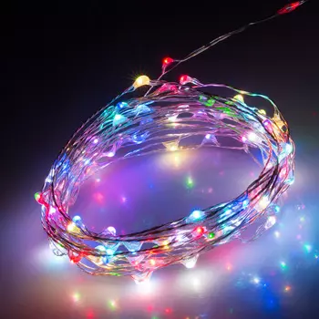 Уличная светодиодная гирлянда Ardecoled роса 230V разноцветная ARD-Classic-Dew-5000-Clear-100Led-STD RGB 034762