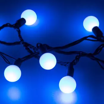 Уличная светодиодная гирлянда Ardecoled шарики 230V синий ARD-Ball-Classic-D23-10000-Black-80Led Blue 025600