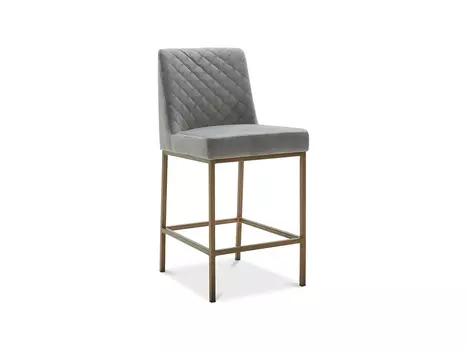 Полубарный стул CAMBRIDGE GREY VELVET 1